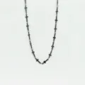 Collana con catena a croce in acciaio inossidabile nero, ideale per lo stile gotico punk. - Bracciale / 17+5cm / Nero
