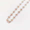Collana o bracciale in acciaio inossidabile con cuore smaltato, gioiello moda dolce per le donne. - Tono Argento-17+5cm / Rosso corallo