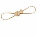 Gold metal elastic waist belt, thin spring belt with elegant shell buckle for women dresses. - Shell Buttons / Gold