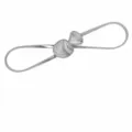 Silver elastic metal waist belt with shell buckle, stretch dress belt for women fashion. - Shell Buttons / Silver