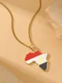 Detailansicht der Halskette mit Afrika-Anhänger und ägyptischer Flagge - Ägypten