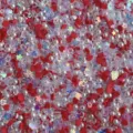 Perles de loisirs creatifs et sequins de coeur rouge pour remplissage stylos et resine DIY. - Série Rouge