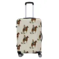Dikke elastische kofferhoes met een stijlvol vintage western cowboy en paardenpatroon - S / Westerse Cowboy Paardrijden