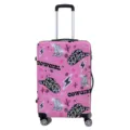 Luxe roze kofferhoes met western cowgirl laarzen, hoeden en sterren patroon ontwerp - S / Westerse Cowgirl