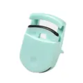 Portable mini eyelash curler, mint green pocket lash curler for natural curl, easy use - Blue