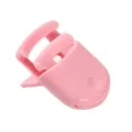 Pink mini portable eyelash curler, plastic partial eye lash tool for natural curl makeup. - Pink