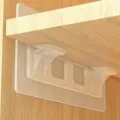 Clear adhesive shelf support bracket for cabinet wardrobe storage organization - Large Reinforced Double Row Shelf Bracket