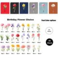 Custom A5 notebook featuring monthly birthday flower patterns and font color choices - Custom 1 Piece