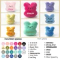 Customizable Easter bunny plush toy with name embroidery options and color fonts - 20cm