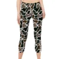 Hoch taillierte Capri-Yoga-Leggings mit braun-schwarzem Kuhmuster für Fitnessübungen. - Leopardenmuster 3