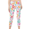 Leggings de yoga capri à taille haute pour femmes avec imprimé léopard abstrait coloré - S / Léopard Multicolore 3