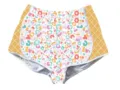 Detailed view of vibrant leopard print and waffle pattern on breathable summer sports shorts - S / Multicolor Leopard 2