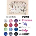 Custom embroidered baby security blanket with animal patterns and font color options - Custom Set of 3 Pieces