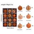 Set di palline di Natale, 12 pz sfere natalizie arancioni infrangibili con scatola, 6cm. - Arancione
