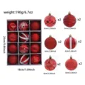 Palline di Natale set da 12 pezzi sfere decorative rosse per albero di natale 6cm. - Rosso
