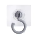 Ceiling rotating hook plastic punch-free transparent adhesive hook kitchen bathroom - Gray