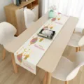 Vintage Ramadan Tischlaeufer fuer Esszimmer Dekoration, festliche islamische Mond Stern Decke. - Rosa Farbverlauf Ramadan (8) / 33*180cm