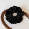 Koreanischer Stil schwarzer Samt Haargummi, eleganter Zopfgummi und Haarschmuck für Damen. - Schwarz