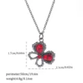 Detailed size and weight specifications of gothic butterfly necklace with red crystals - Butterfly