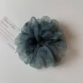 Chouchou de cheveux en organza dégradé élégant avec paillettes pour femmes et filles. - Chouchou / Ciel Étoilé Vert
