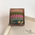 Exquisite boxed thick hair ties, high elasticity lotus root hair bands, daily hair accessories - Lotus Root Hair Ties-Pink Green Grey Blue (Boxed)