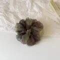 Korean style brown gradient sheer scrunchie elegant hair tie for women and girls daily wear - S / Coffee Gradient