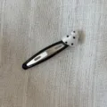 Leuke stippen hart BB haarspeld voor vrouwen, stijlvolle zwart-witte mode haaraccessoire. - BB-clips / Wit