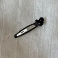 Zwarte haarspeld met stippen hartje schattige BB clip haaraccessoire voor dames chic - BB-clips / Zwart