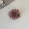 Elegant organza rhinestone hair scrunchie, fluffy high elasticity ponytail holder for women stylish. - Diamond-studded Version / S / Pink