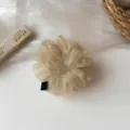 Korean style mesh plaid scrunchie lightweight breathable summer ponytail hair rope accessory - S / Pale Yellow Plaid
