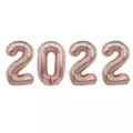 Détail des ballons 2022 en aluminium or rose pour la décoration de fête et soirée - 32 pouces digital / Or rose