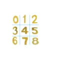 Golden glitter numbers 0 to 8 for DIY pet birthday party decoration kit variant - Gold Numerals