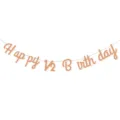 Rose gold Happy 1/2 Birthday letter banner garland for half year baby party decoration. - Rose Gold Half a Year Old