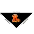 Halloween pet bandana with pumpkin candy graphic, black dog cat holiday party costume bib. - Style 3