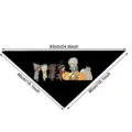 Halloween pet bandana with cute anime chibi design and size specs for dogs and cats. - Style 6