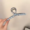 Pince à cheveux strass scintillante pour femmes, design transparent et élégant. - Style Perlé (FJ-1107-1-2)