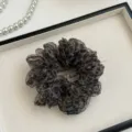 Korean style leopard print organza hair scrunchie, fluffy mesh hair band for women hair. - Leopard Print Style / Leopard Print Mesh Small Scrunchie