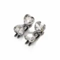 Exquisite small heart crystal hair clip, sparkling side duckbill clip for women daily hair styling details. - Transparent Gray (Single)