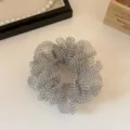 Korean style polka dot mesh scrunchie elegant organza hair rope ponytail holder hair accessory women - Polka Dot Style / White Polka Dot