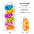 Set de ruban correcteur colore de 6 mini rouleaux correcteurs pour ecole et bureau - Pack de 6 Pièces