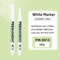 Stylo marqueur permanent blanc 1.0mm pointe fine encre huile marquage industriel 1pcs - Pointe Fine 1.0mm / Blanc