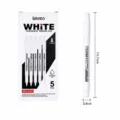 Lekreo set de 5 marqueurs permanents blancs, base d'eau, sechage rapide pour diverses surfaces. - Lot de 5 / Blanc