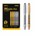 Set de 6 marqueurs métalliques dorés et argentés, stylos à base d'eau pour loisirs créatifs. - Lot de 6 Pièces / Bicolore Or Argent