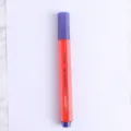 Surligneur coloré au design hexagonal, marqueur portable pour les notes des étudiants. - Rouge