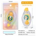 Colle en rouleau transparente ruban adhésif double face pour étudiant et loisirs - Jaune
