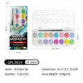Set de peinture aquarelle nacrée 16 couleurs GuangNa avec pinceau, lisse et séchage rapide pour art. - Couleur 16