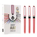 Set de stylo gel noir Baoke 0.5mm, stylo d'écriture lisse professionnel pour bureau et école. - Rouge magique