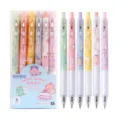 Set de stylos gel mignons animaux, encre noire 0.5mm, fournitures scolaires pastel - Lot de 6 Pièces / Noir