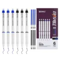 Lekreo Erasable Gel Pens 0.7mm Retractable Blue Black Ink 6 Pens 6 Refills Set - Blue-Black Erasable Gel Pens (6 Pens + 6 Refills)