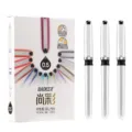 Baoke 0.5mm Black Gel Ink Pen Box Set Office Business Stationery Supplies 12 PCS - Pearl White